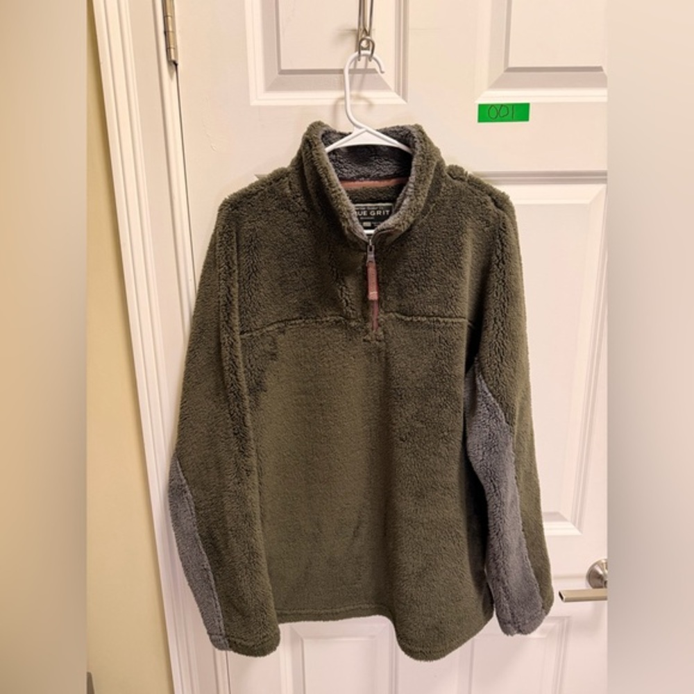 Mens True Grit Quarter Zip Pullover Sweatshirt